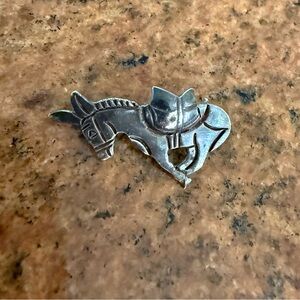 Victoria Vintage sterling silver Donkey pin EUC
